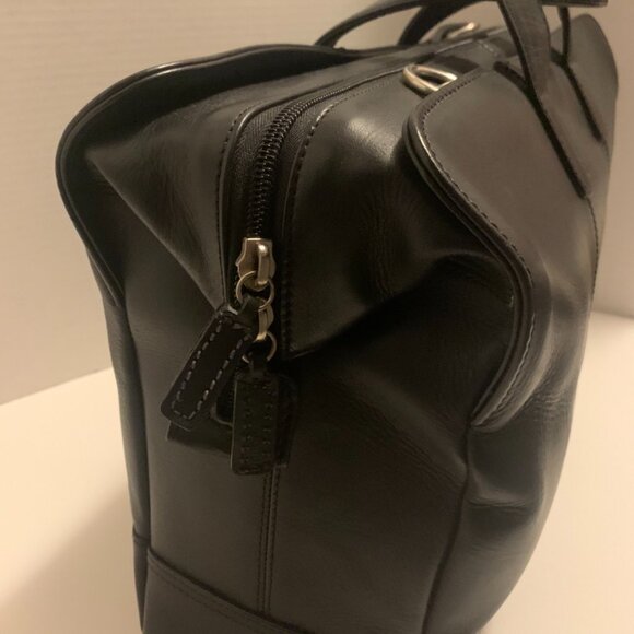 RARE! Kenneth Cole New York Vintage Black Leather Doctor-Style Satchel - Picture 12 of 14